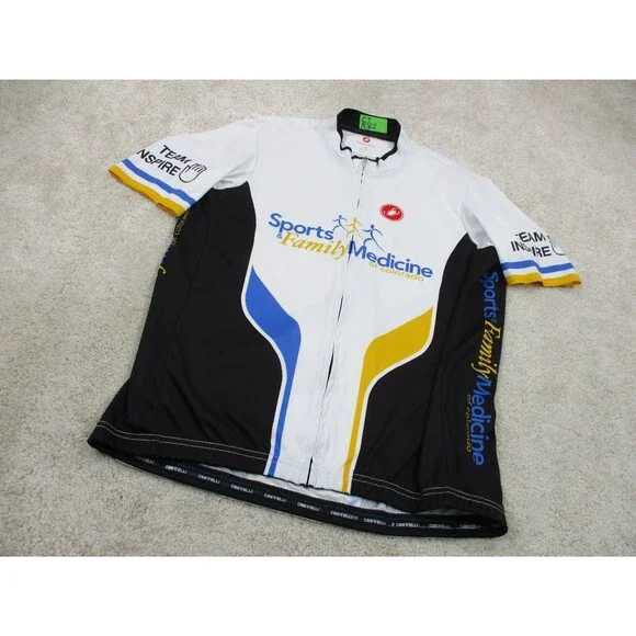 Castelli Cycling Jersey Men 3XL XXXL White Black Scorpion Zip Bike Shirt USA - Picture 2 of 12